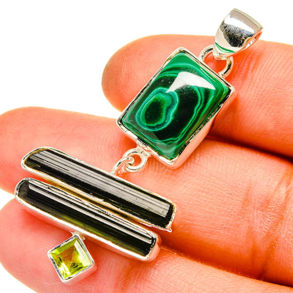 Malachite Pendants handcrafted by Anasilvercos - PD5223