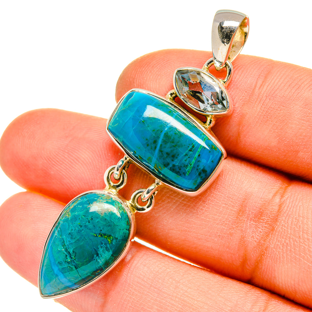 Chrysocolla Pendants handcrafted by Anasilvercos - PD5235