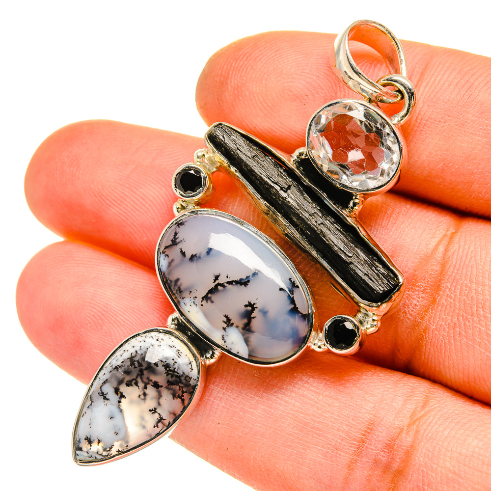 Dendritic Opal Pendants handcrafted by Anasilvercos - PD5239