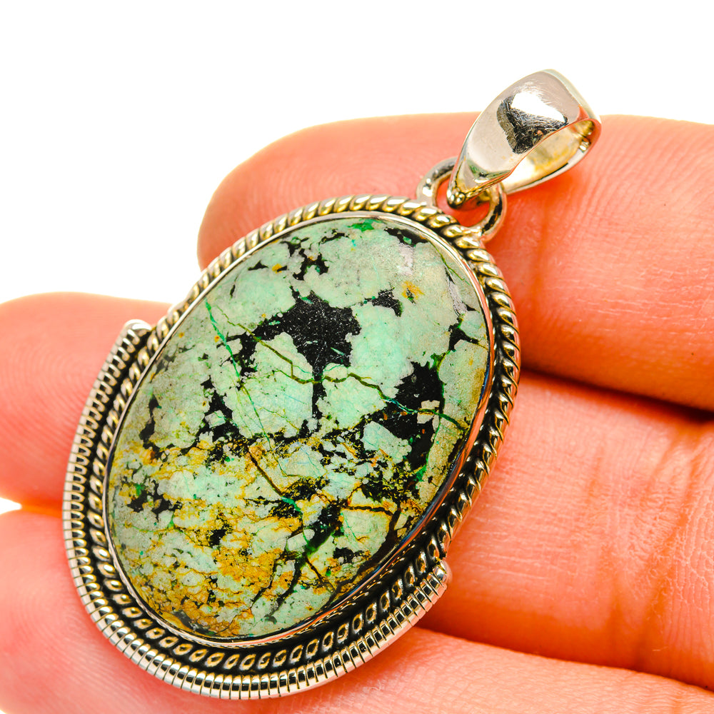 Tibetan Turquoise Pendants handcrafted by Anasilvercos - PD5250