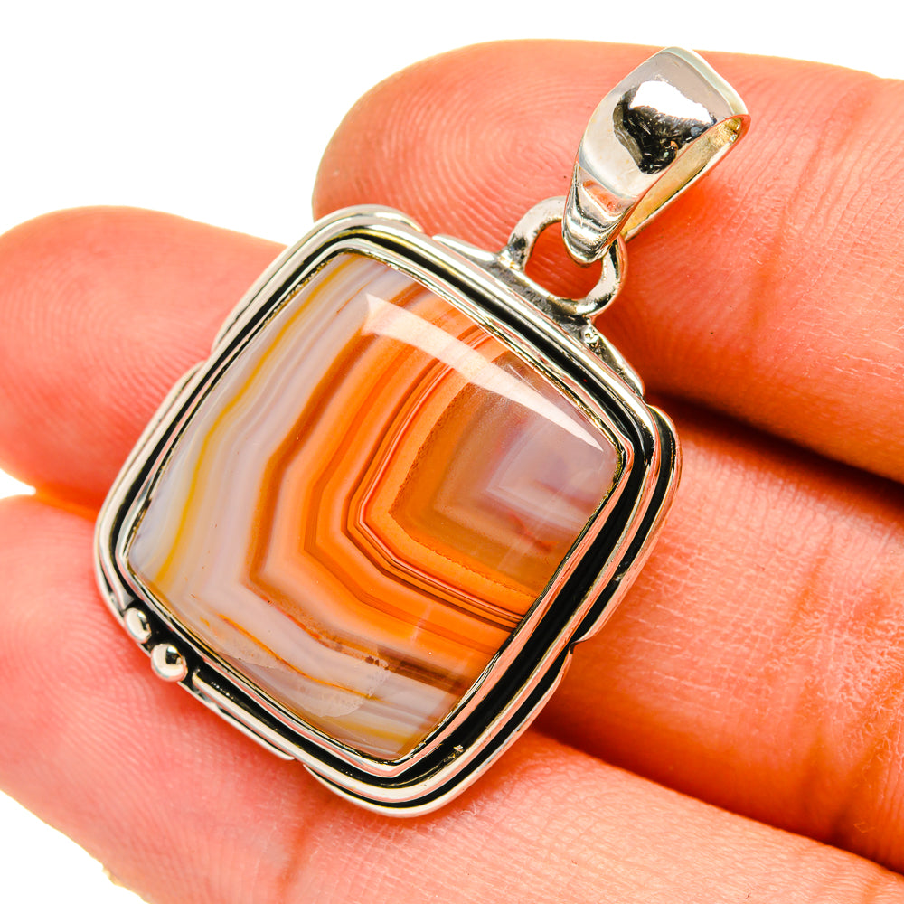 Botswana Agate Pendants handcrafted by Anasilvercos - PD5254