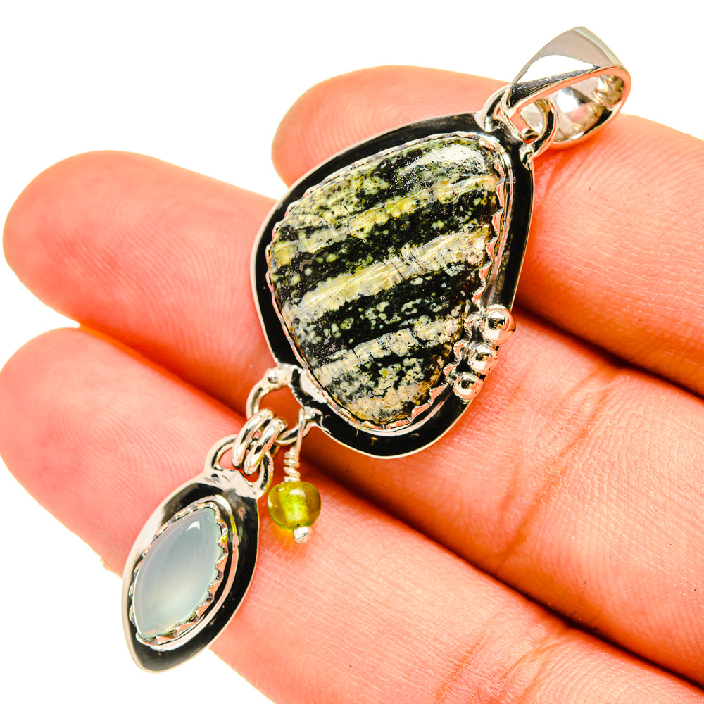 Green Vein Jasper Pendants handcrafted by Anasilvercos - PD5263