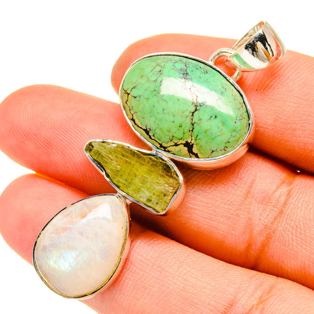 Tibetan Turquoise Pendants handcrafted by Anasilvercos - PD5268