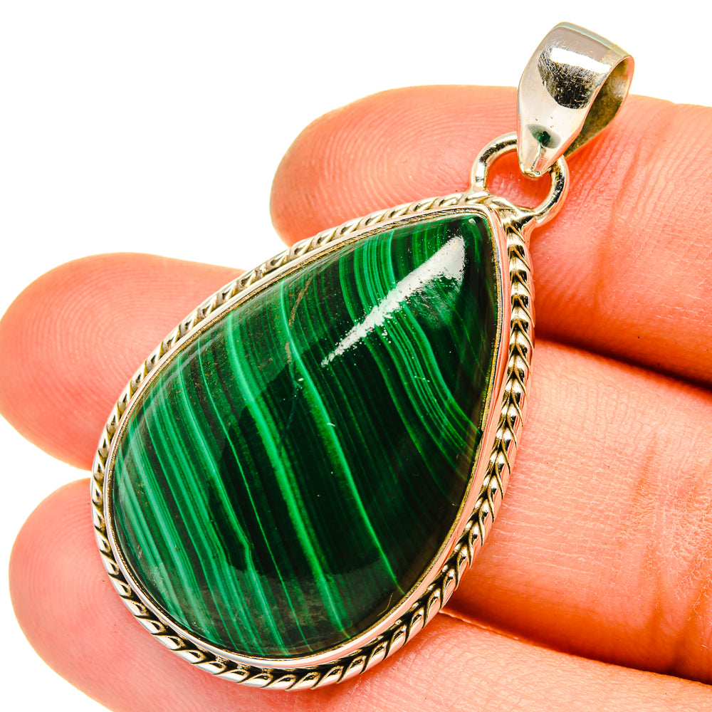 Malachite Pendants handcrafted by Anasilvercos - PD5272