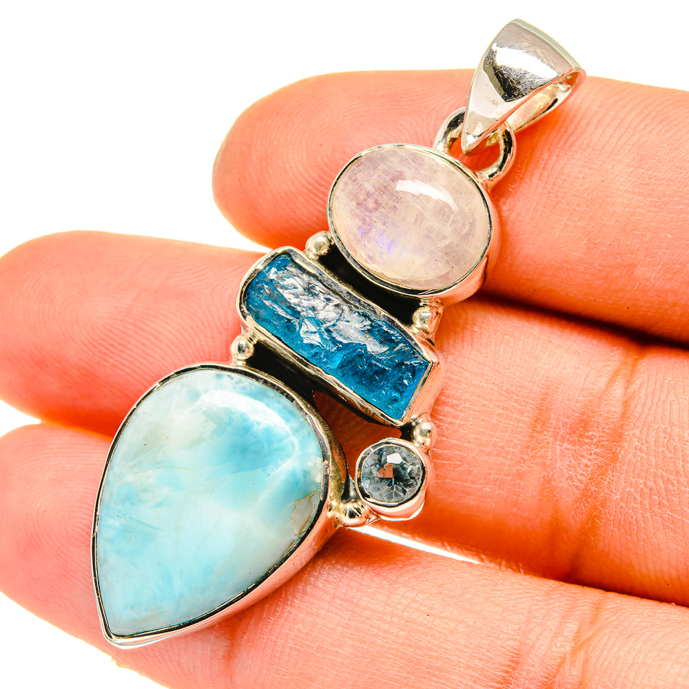 Larimar Pendants handcrafted by Anasilvercos - PD5276