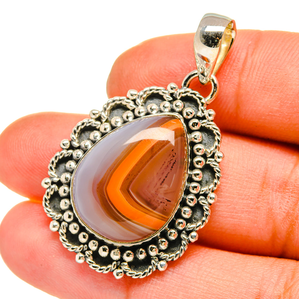 Botswana Agate Pendants handcrafted by Anasilvercos - PD5279
