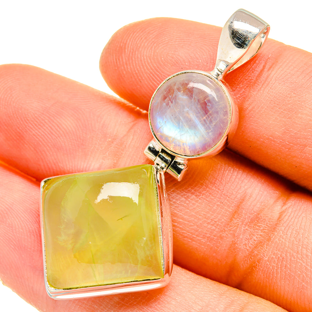 Prehnite Pendants handcrafted by Anasilvercos - PD5285