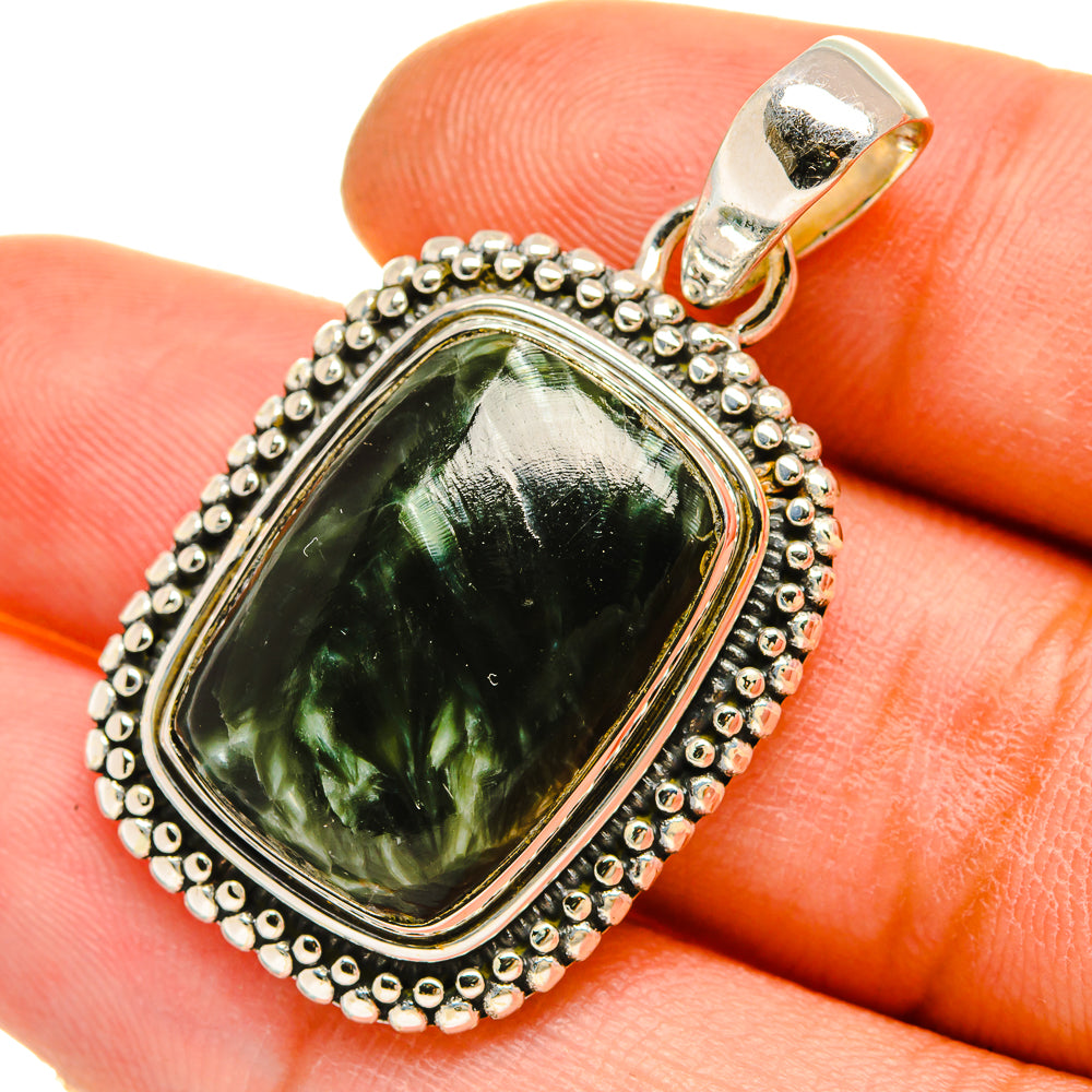 Seraphinite Pendants handcrafted by Anasilvercos - PD5286