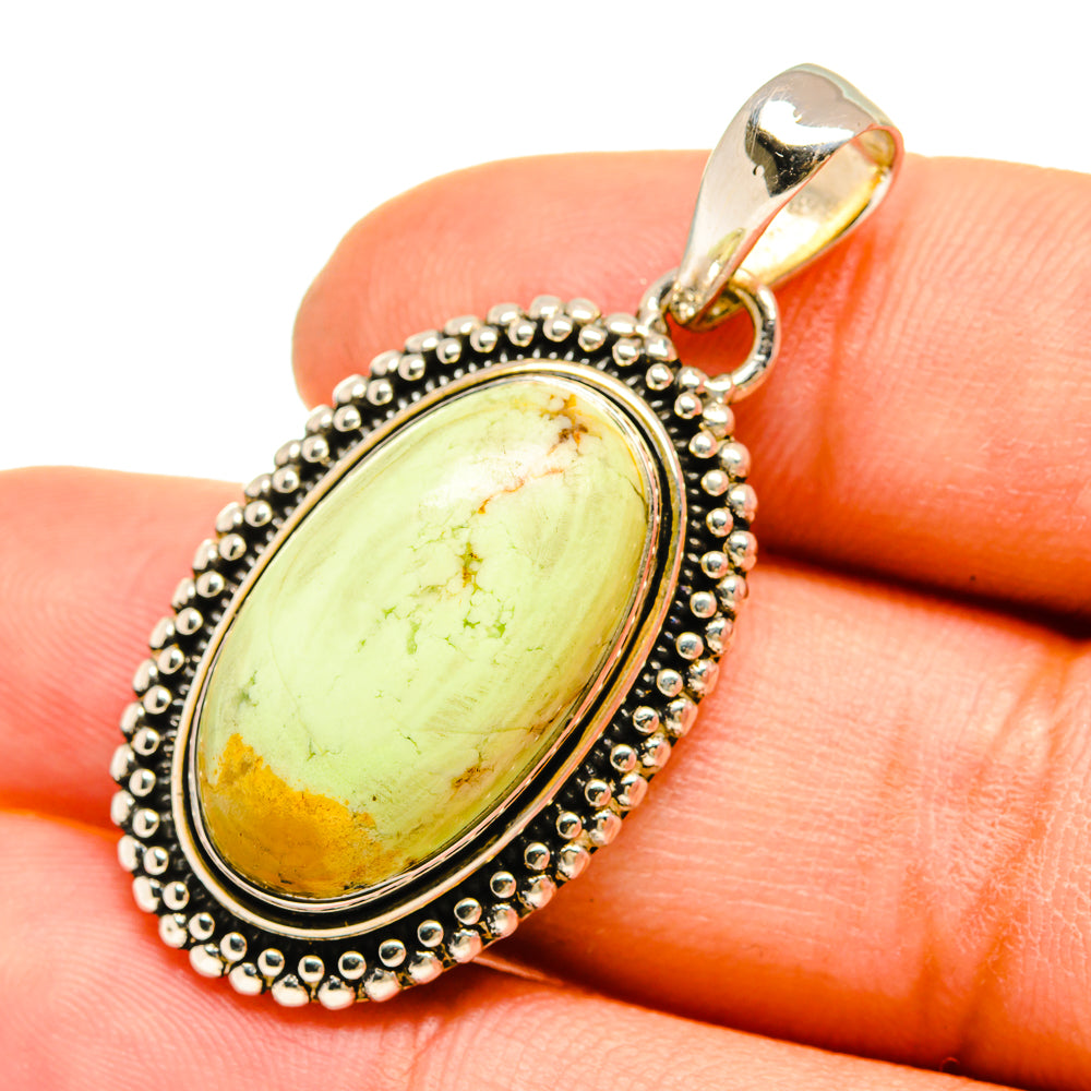 Lemon Chrysoprase Pendants handcrafted by Anasilvercos - PD5292
