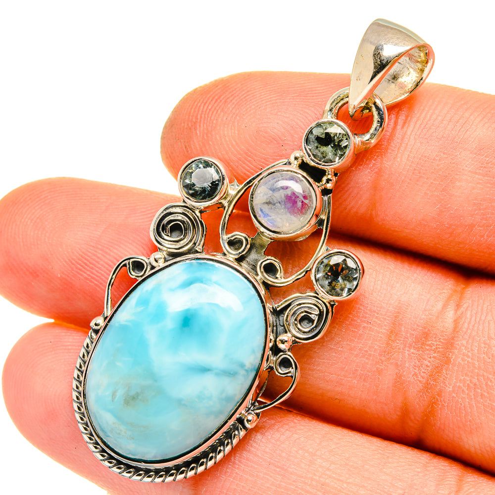 Larimar Pendants handcrafted by Anasilvercos - PD5296