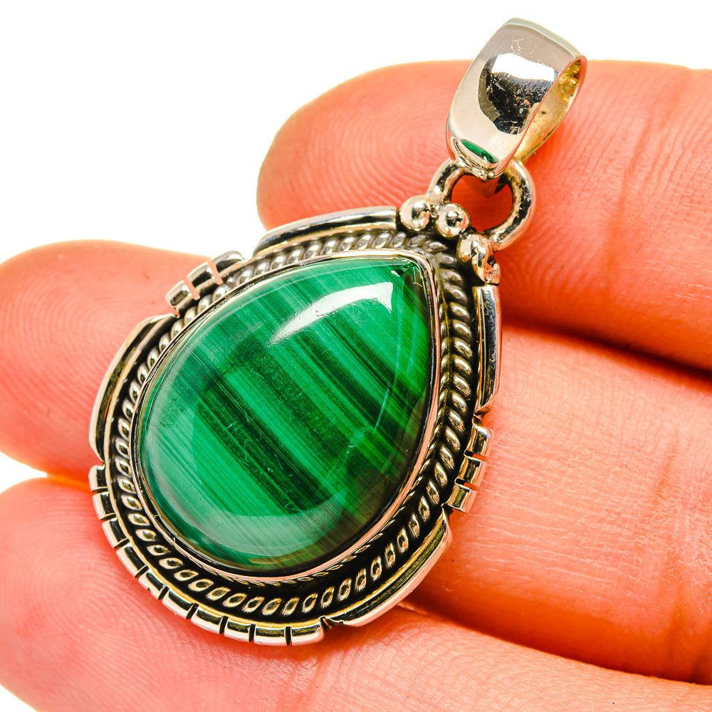 Malachite Pendants handcrafted by Anasilvercos - PD5307
