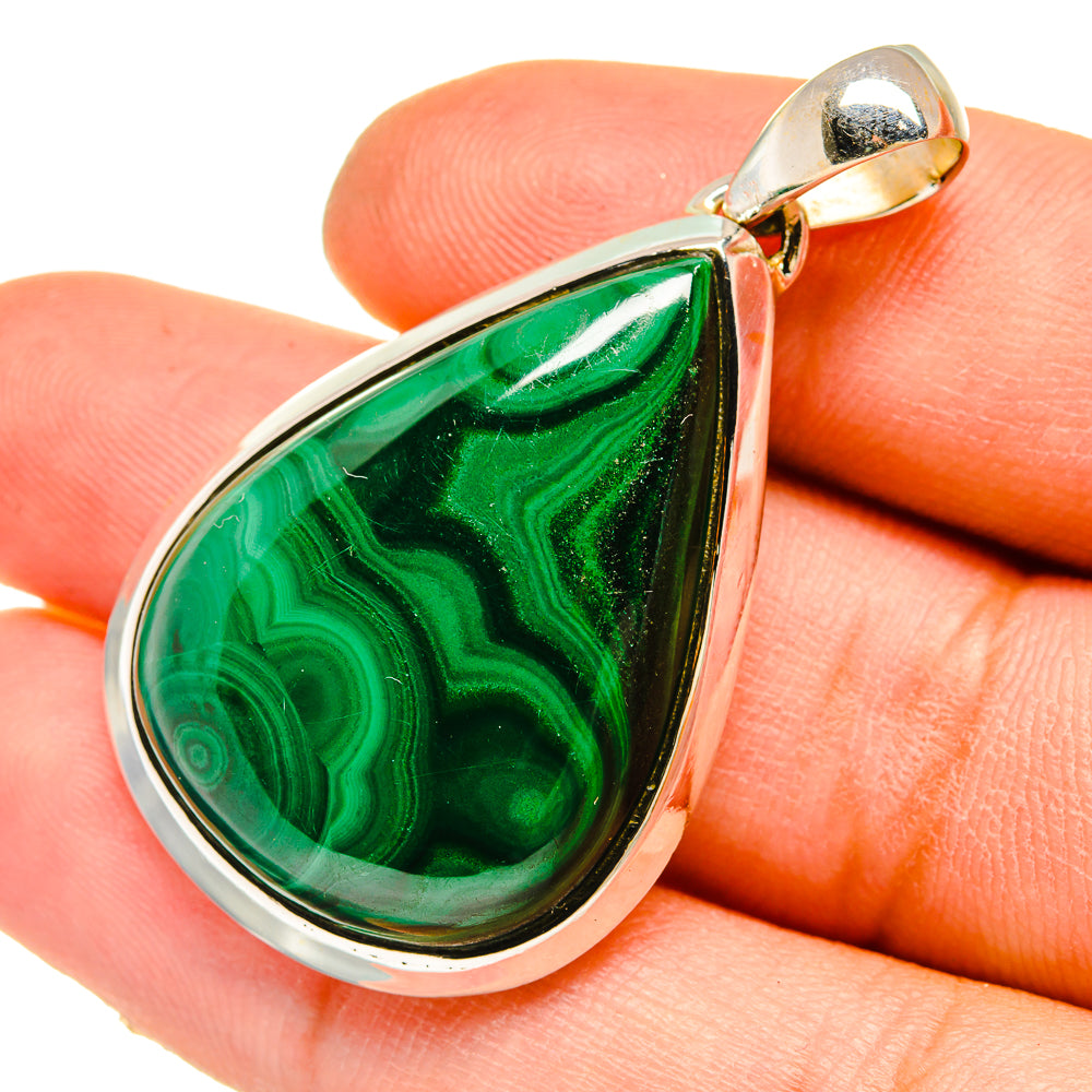 Malachite Pendants handcrafted by Anasilvercos - PD5308