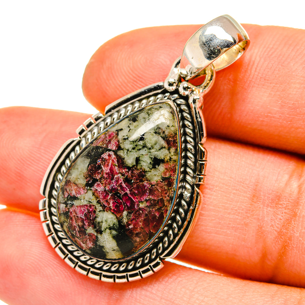 Russian Eudialyte Pendants handcrafted by Anasilvercos - PD5312