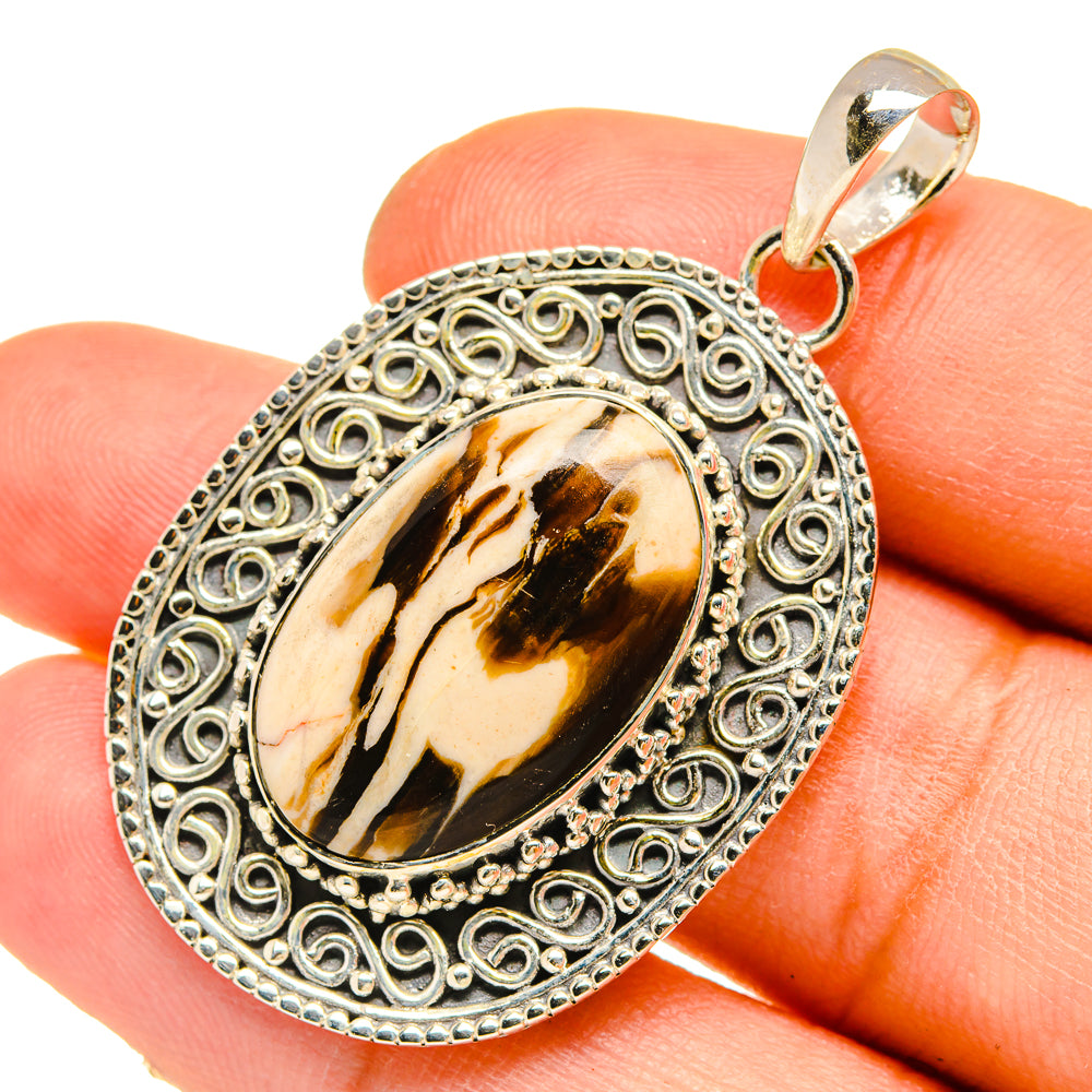 Peanut Wood Jasper Pendants handcrafted by Anasilvercos - PD5317