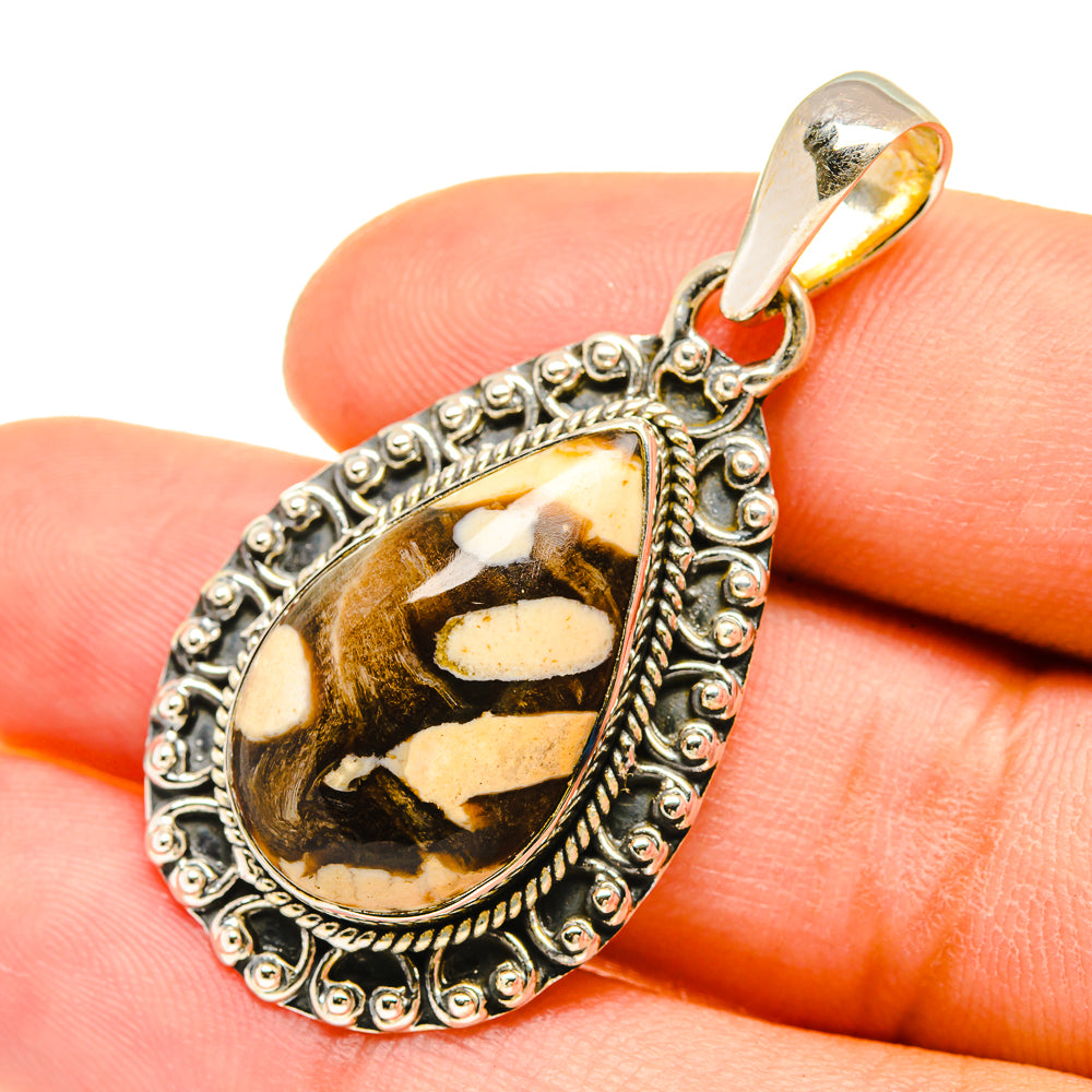 Peanut Wood Jasper Pendants handcrafted by Anasilvercos - PD5319