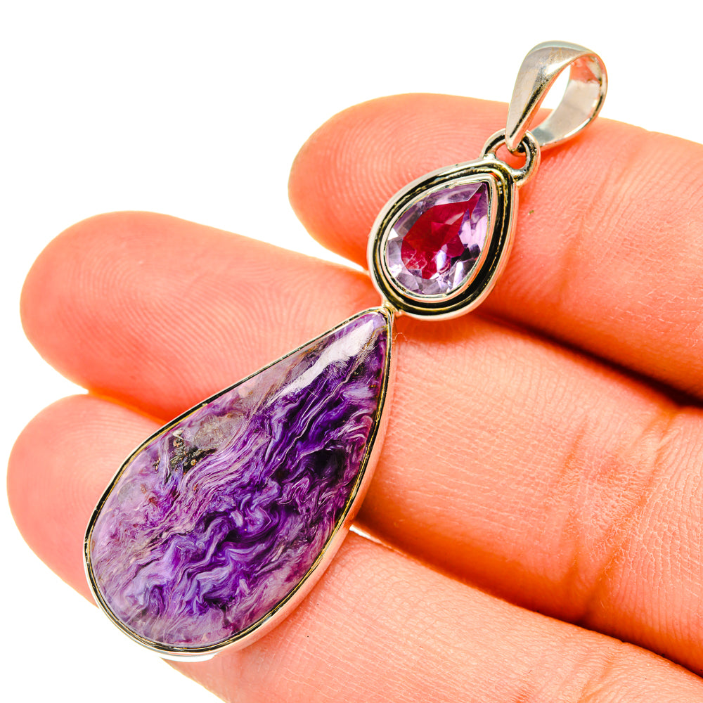 Charoite Pendants handcrafted by Anasilvercos - PD5325