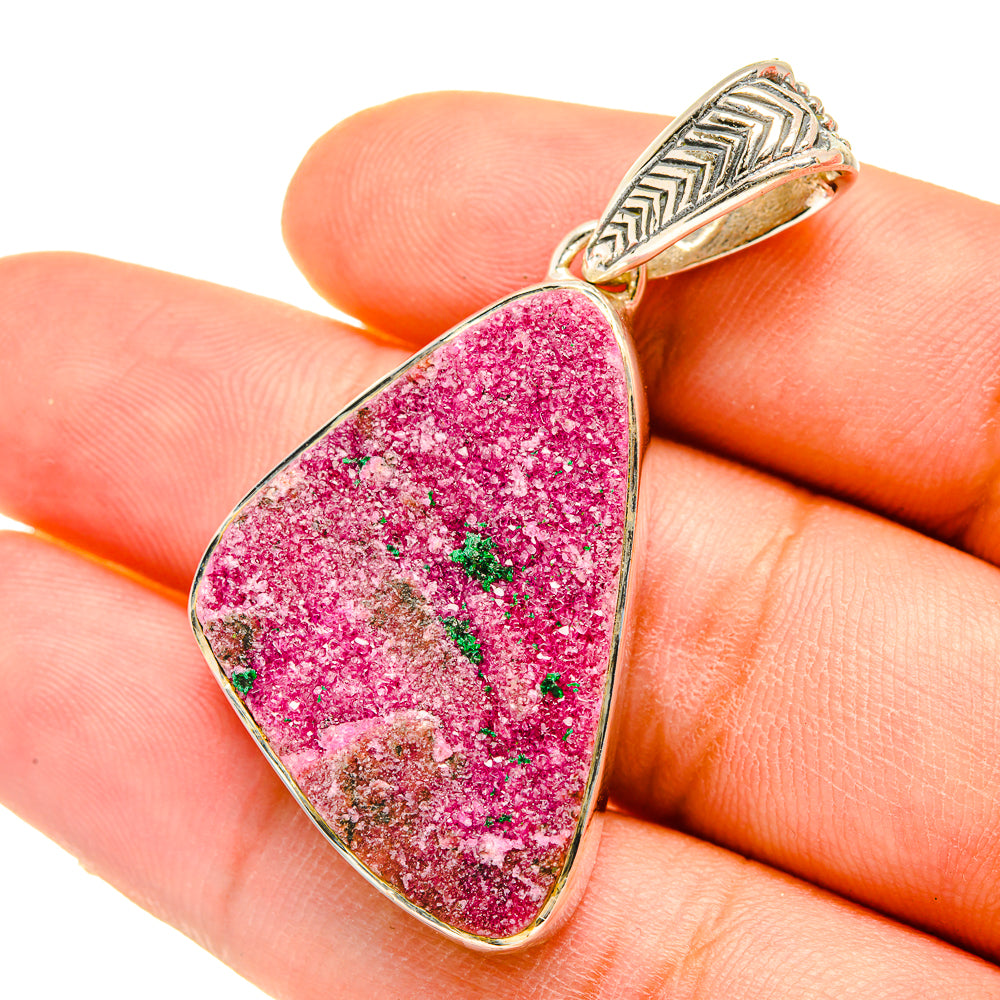 Cobalto Calcite Druzy Pendants handcrafted by Anasilvercos - PD5340