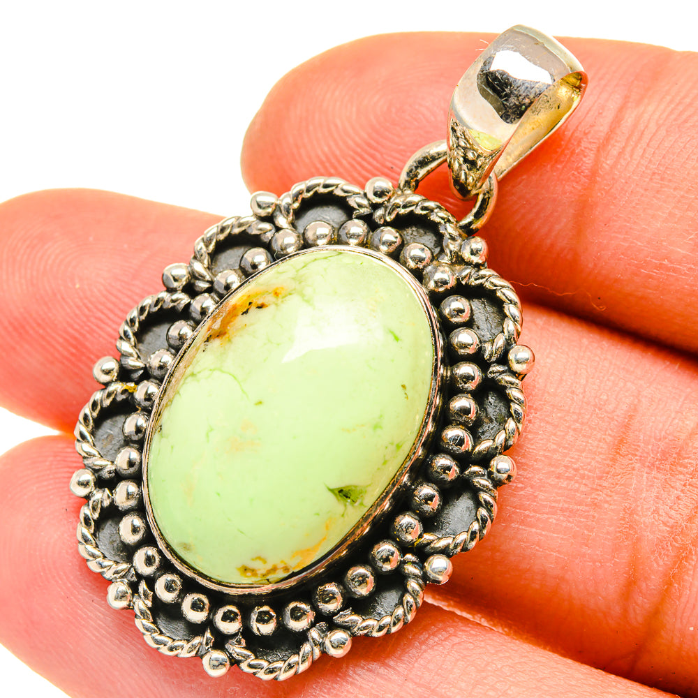 Lemon Chrysoprase Pendants handcrafted by Anasilvercos - PD5347