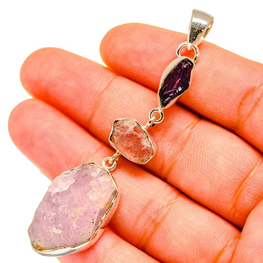 Kunzite Pendants handcrafted by Anasilvercos - PD5351