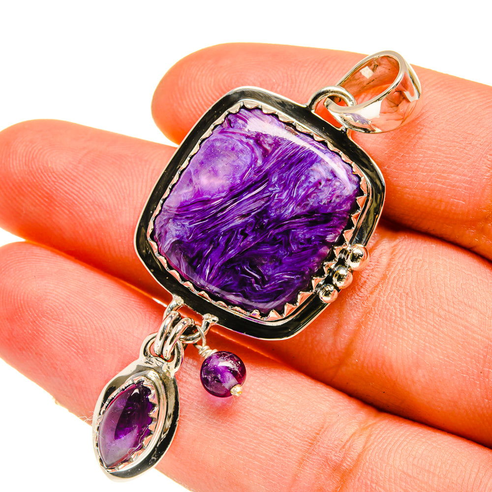 Charoite Pendants handcrafted by Anasilvercos - PD5352