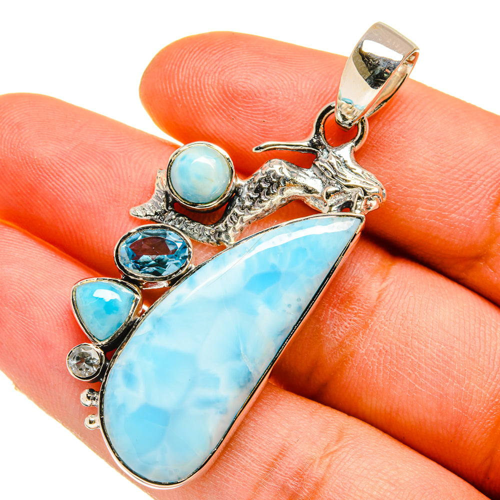 Larimar Pendants handcrafted by Anasilvercos - PD5354