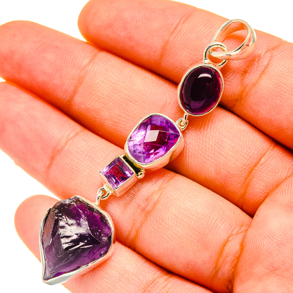 Amethyst Pendants handcrafted by Anasilvercos - PD5355