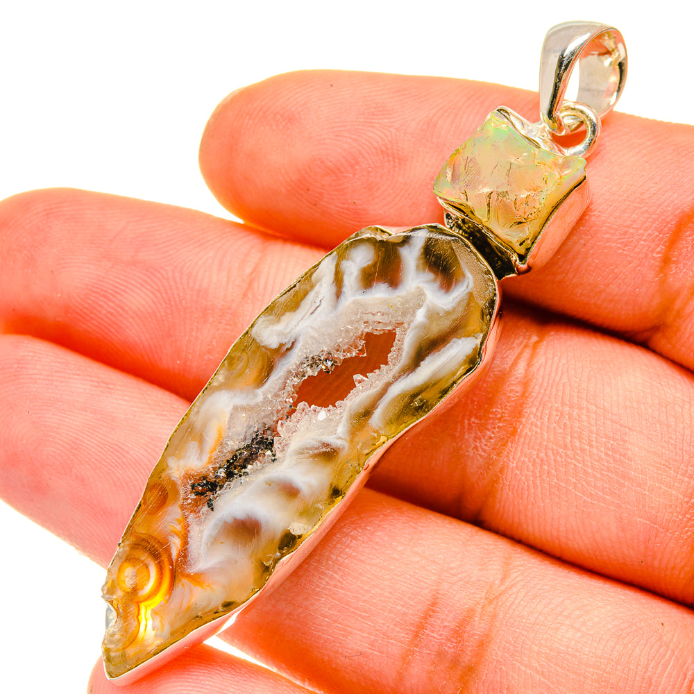 Coconut Geode Druzy Pendants handcrafted by Anasilvercos - PD5360