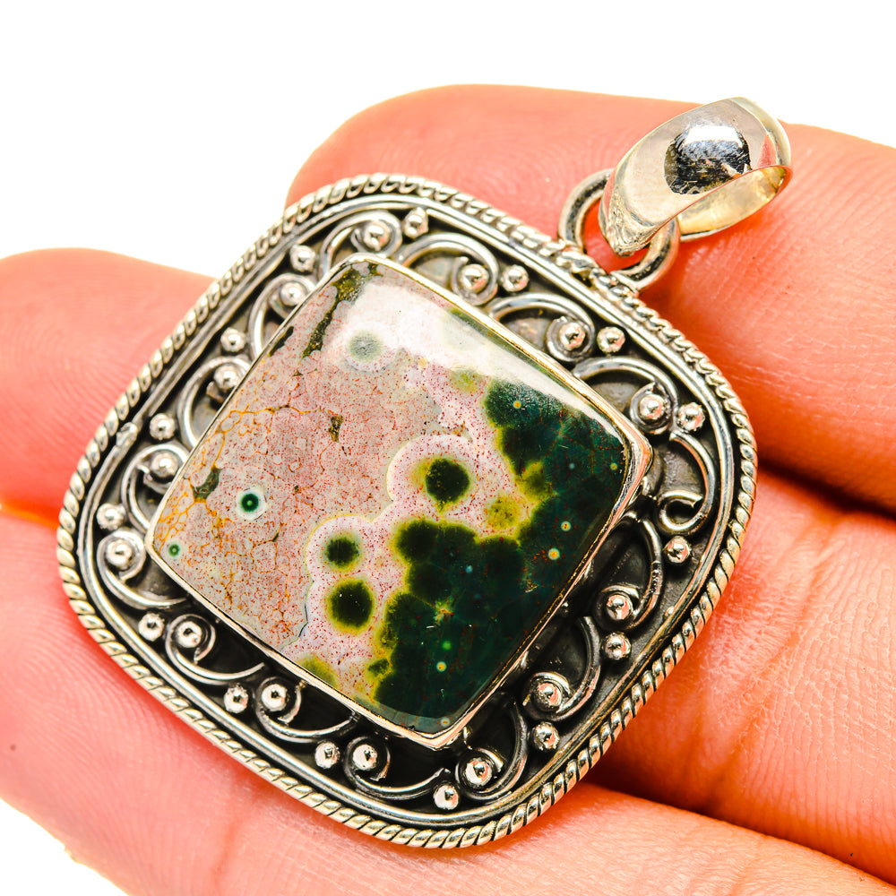 Ocean Jasper Pendants handcrafted by Anasilvercos - PD5363