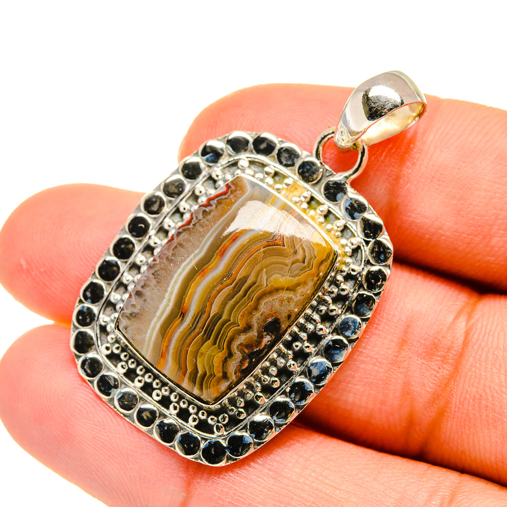 Laguna Lace Agate Pendants handcrafted by Anasilvercos - PD5380