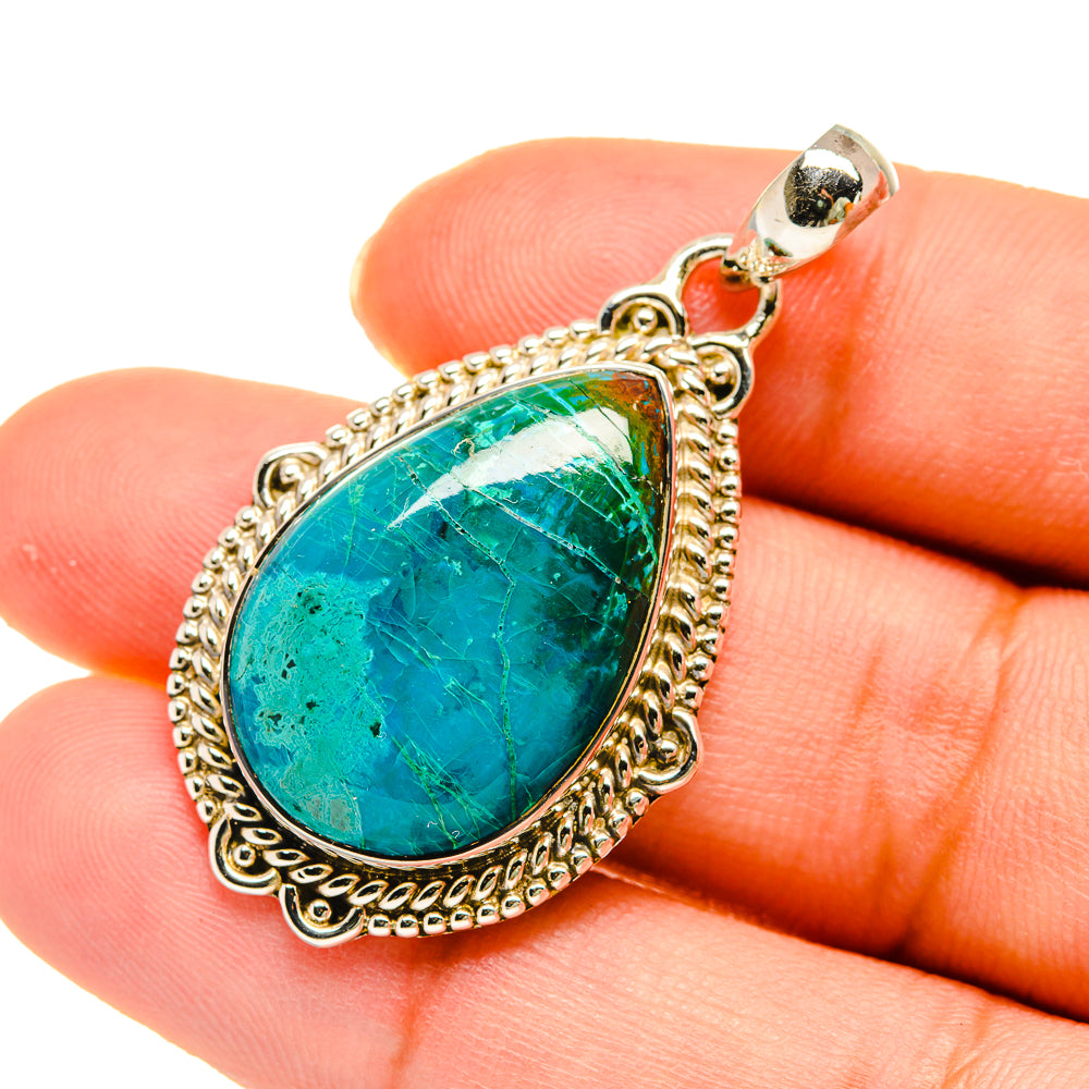 Chrysocolla Pendants handcrafted by Anasilvercos - PD5389