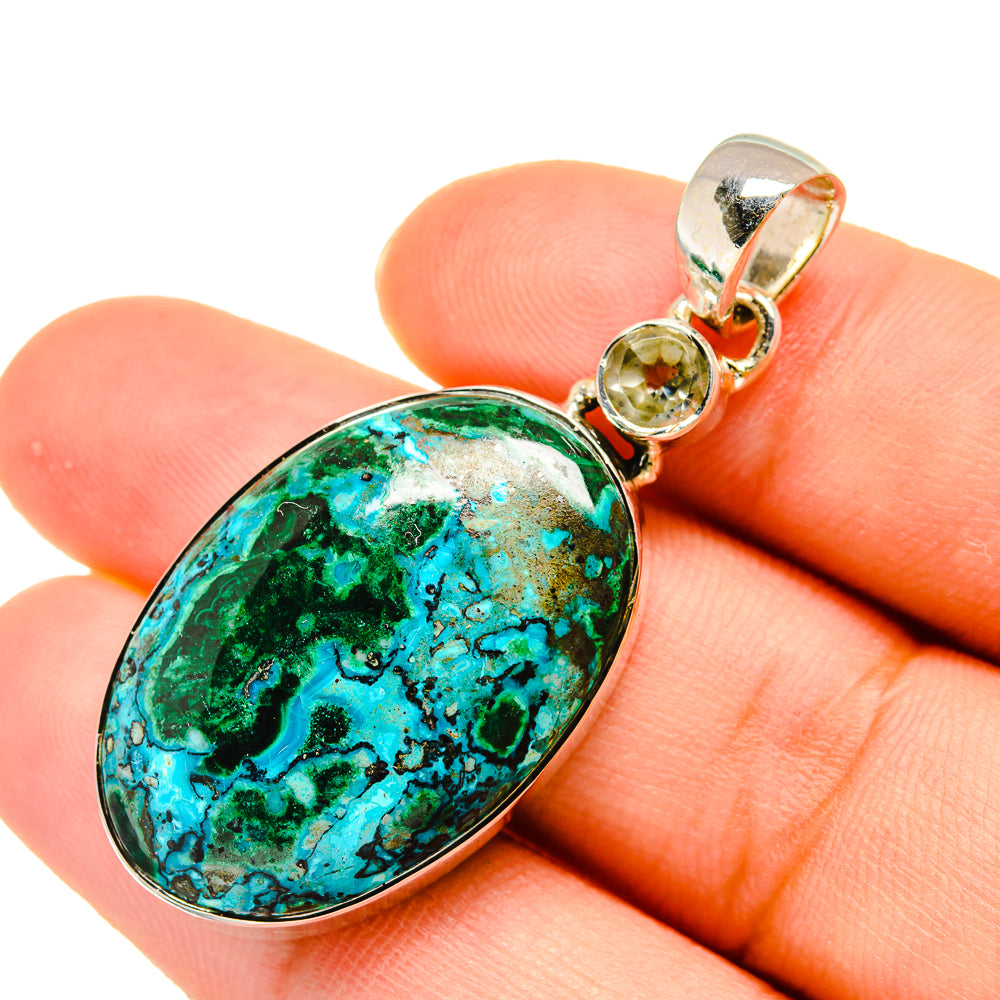 Chrysocolla Pendants handcrafted by Anasilvercos - PD5397
