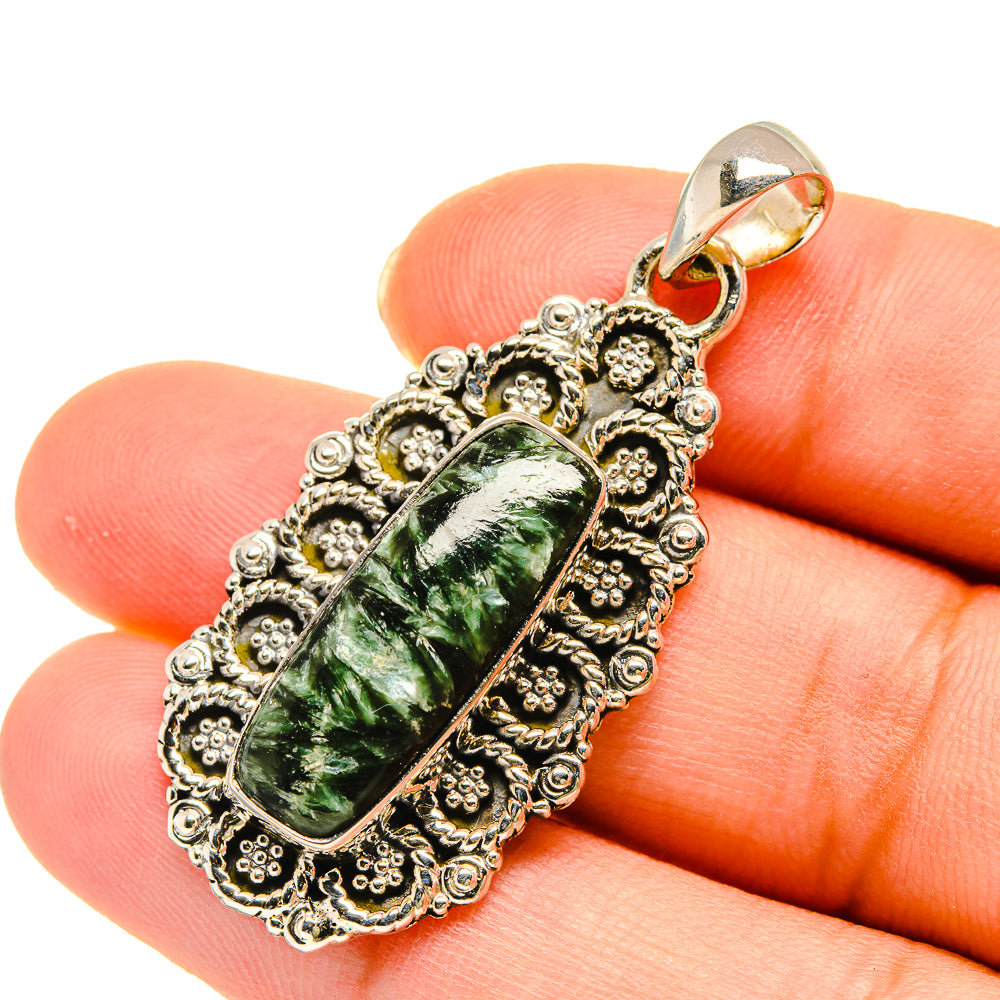 Seraphinite Pendants handcrafted by Anasilvercos - PD5405