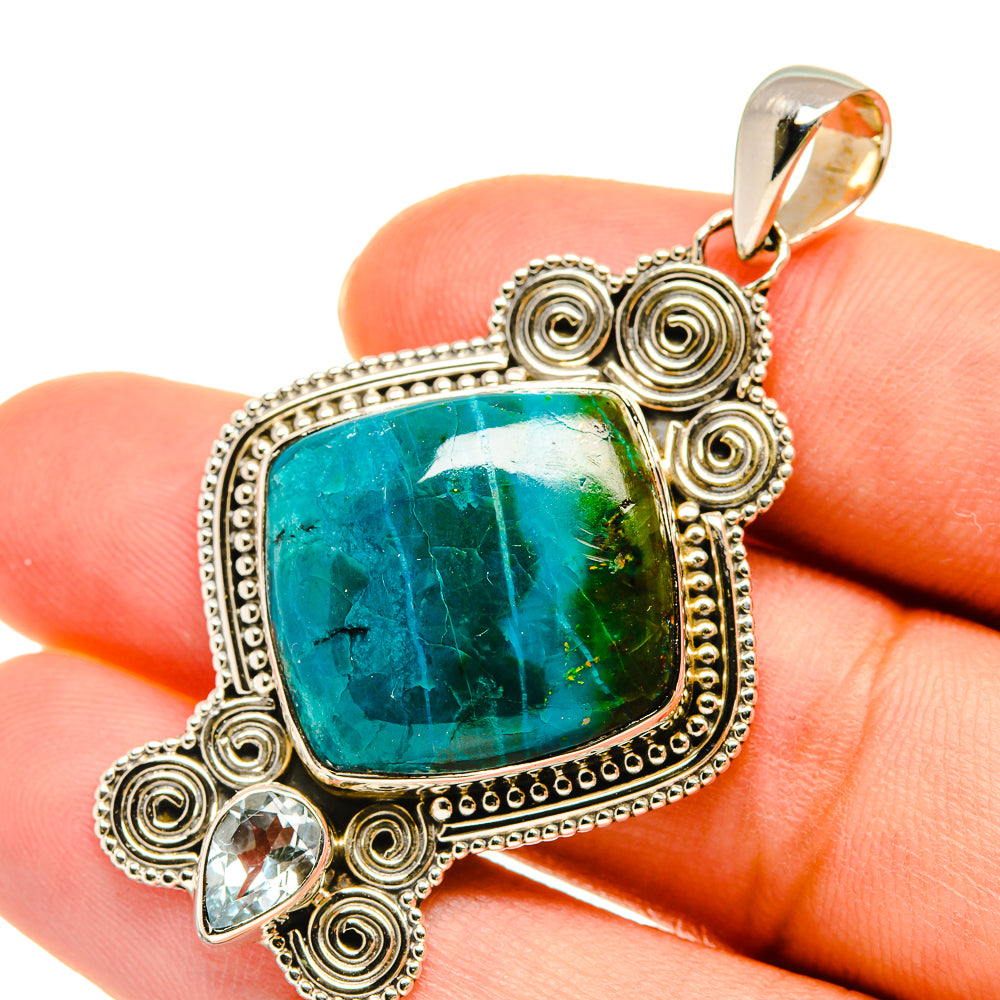 Chrysocolla Pendants handcrafted by Anasilvercos - PD5407