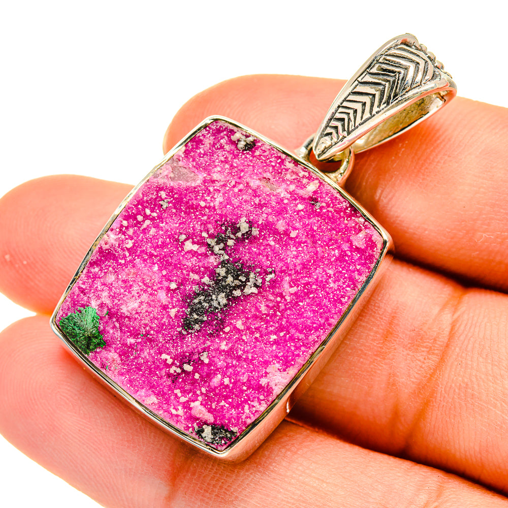 Cobalto Calcite Druzy Pendants handcrafted by Anasilvercos - PD5428