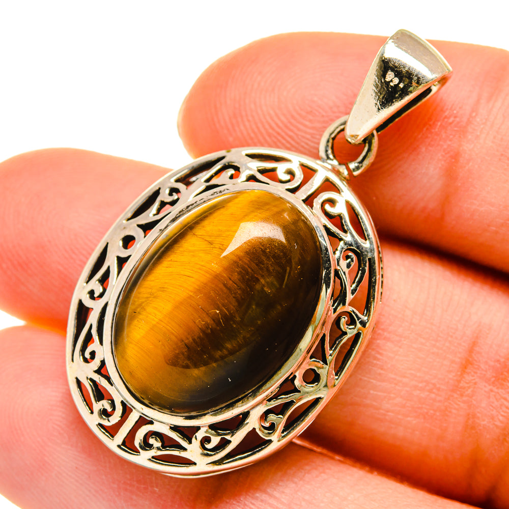 Tiger Eye Pendants handcrafted by Anasilvercos - PD5447