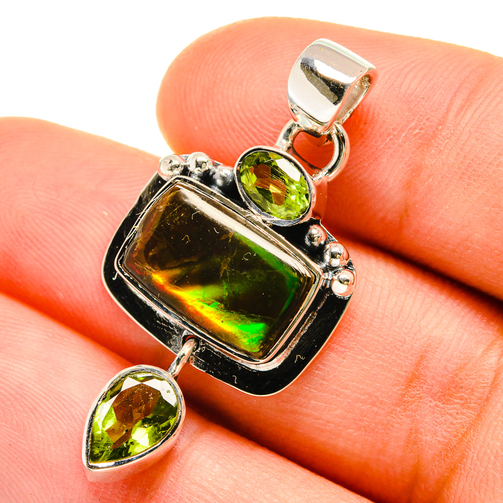 Ammolite Pendants handcrafted by Anasilvercos - PD5450