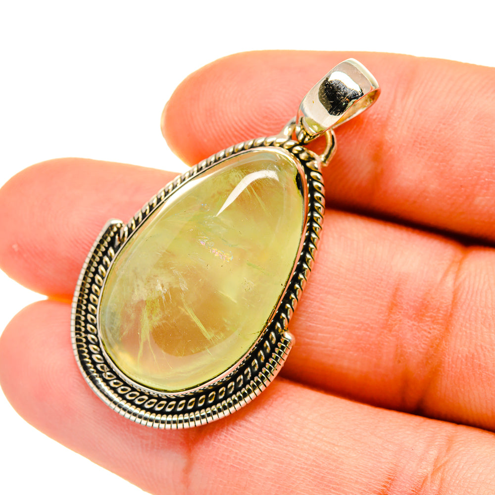 Prehnite Pendants handcrafted by Anasilvercos - PD5464