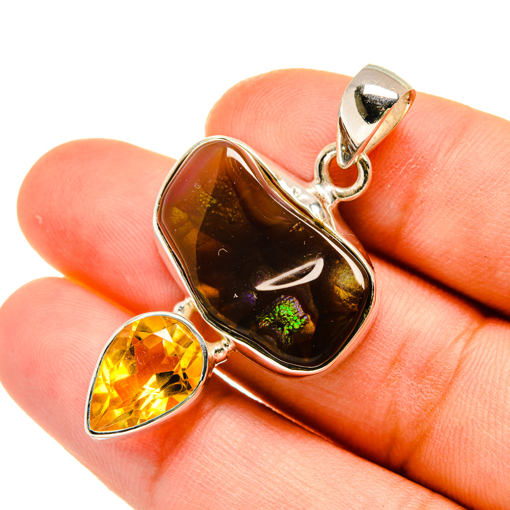 Mexican Fire Agate Pendants handcrafted by Anasilvercos - PD5469
