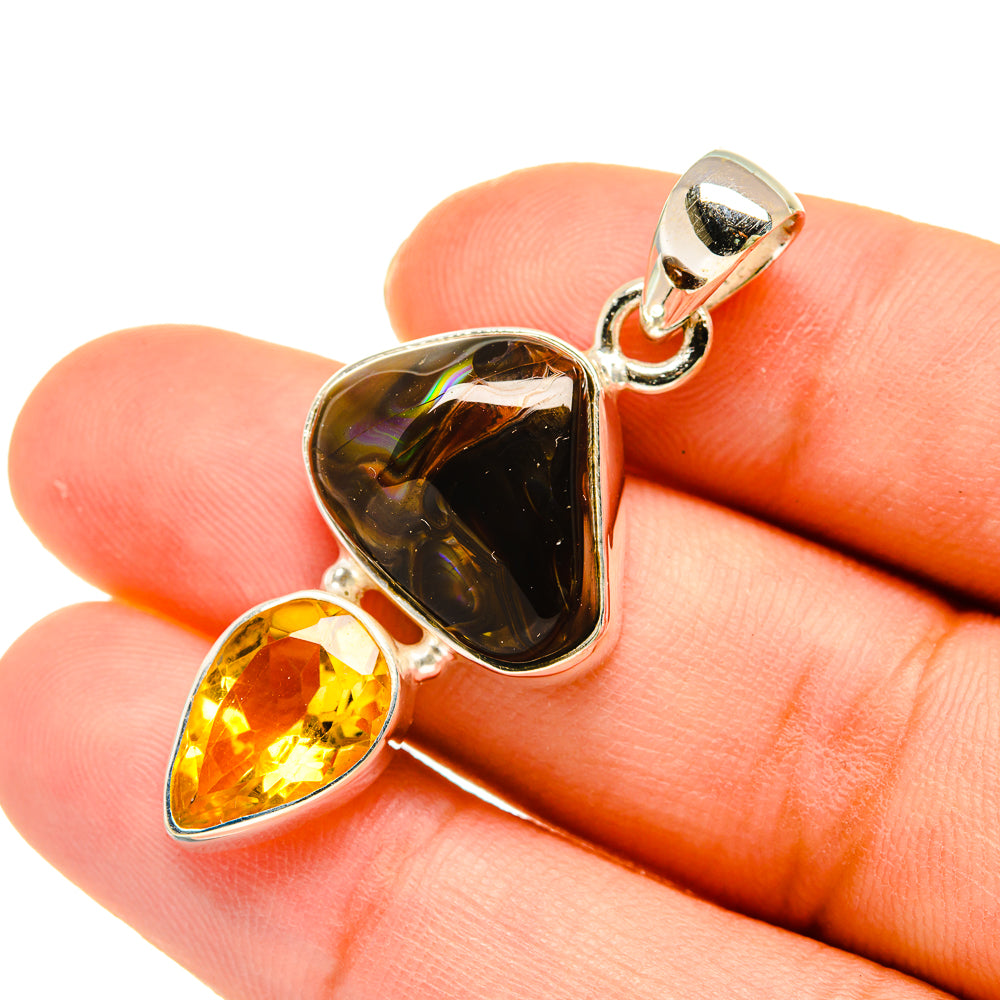 Mexican Fire Agate Pendants handcrafted by Anasilvercos - PD5470
