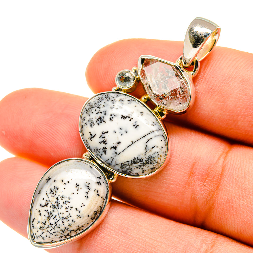 Dendritic Opal Pendants handcrafted by Anasilvercos - PD5479