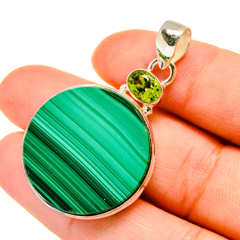 Malachite Pendants handcrafted by Anasilvercos - PD5497