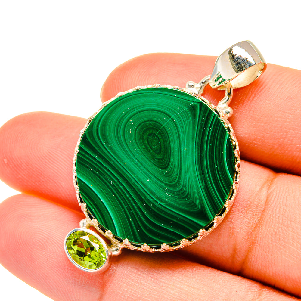 Malachite Pendants handcrafted by Anasilvercos - PD5498