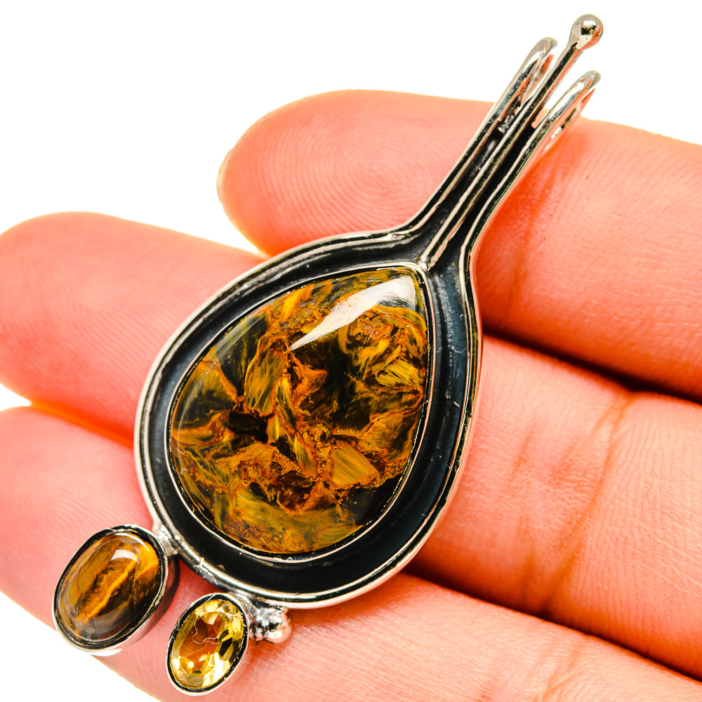 Golden Pietersite Pendants handcrafted by Anasilvercos - PD5503