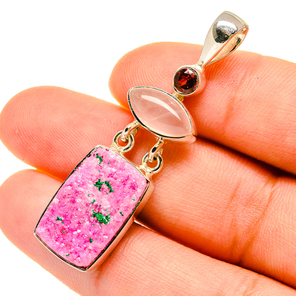 Cobalto Calcite Druzy Pendants handcrafted by Anasilvercos - PD5505