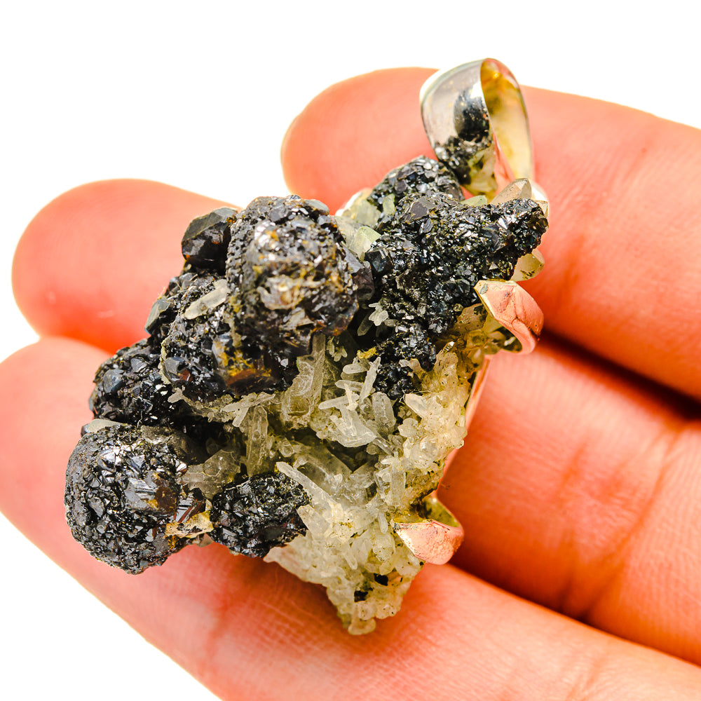 Hematite Druzy Pendants handcrafted by Anasilvercos - PD5533