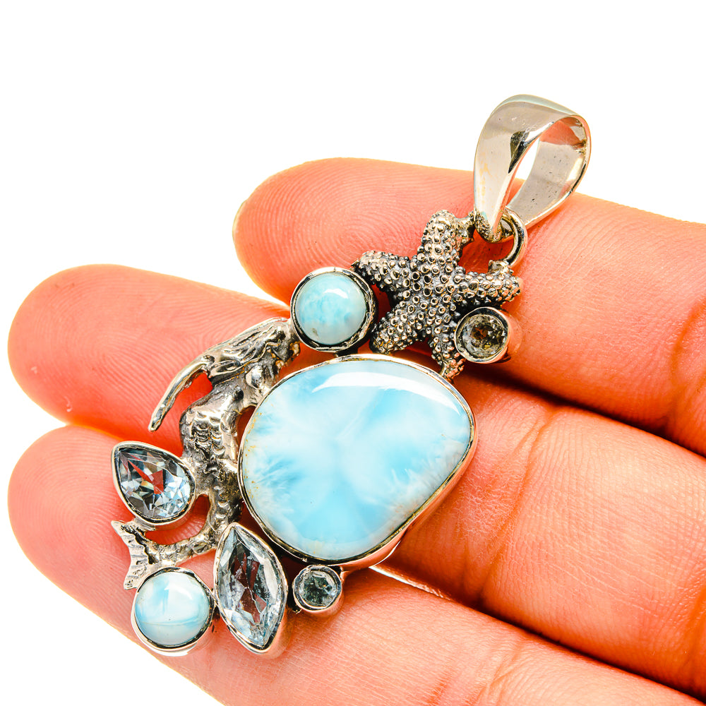 Larimar Pendants handcrafted by Anasilvercos - PD5539