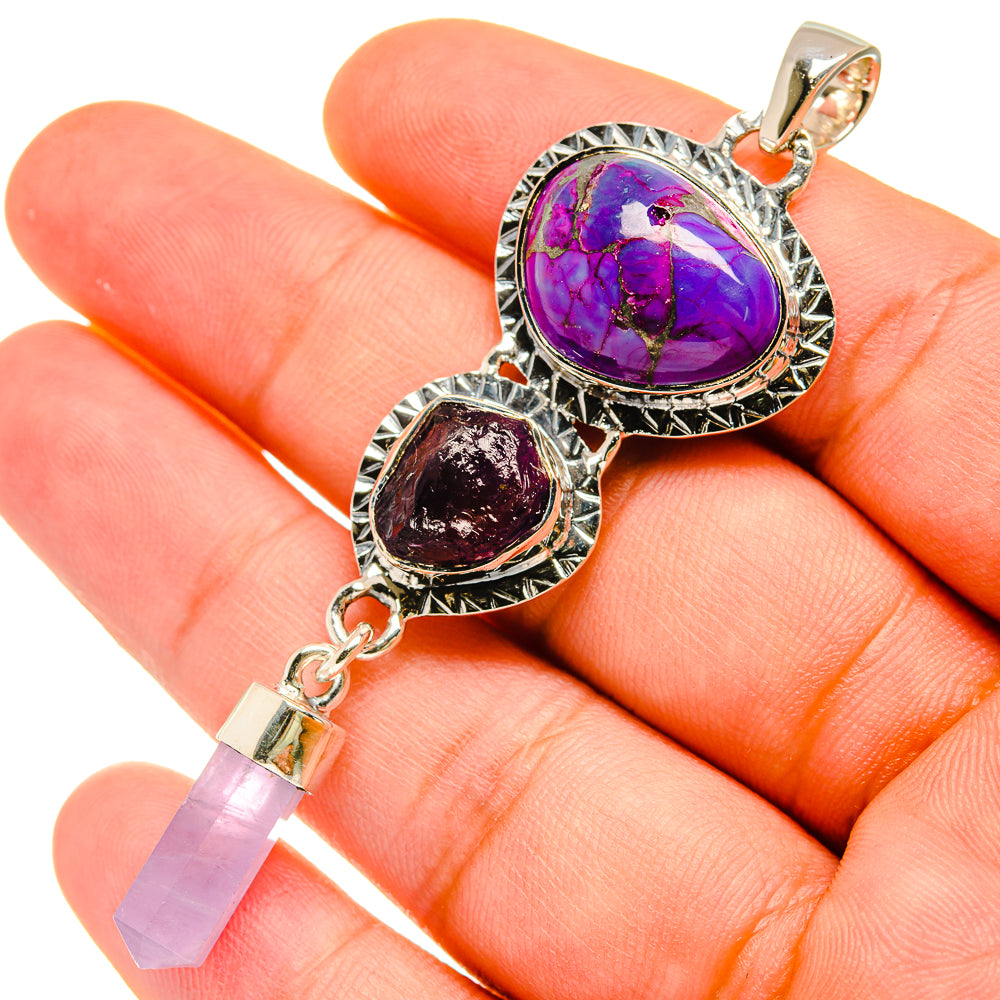 Purple Copper Composite Turquoise Pendants handcrafted by Anasilvercos - PD5541