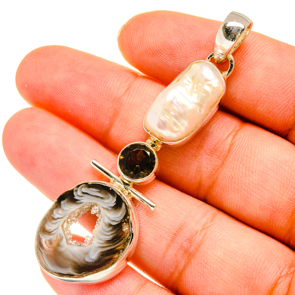 Coconut Geode Druzy Pendants handcrafted by Anasilvercos - PD5543