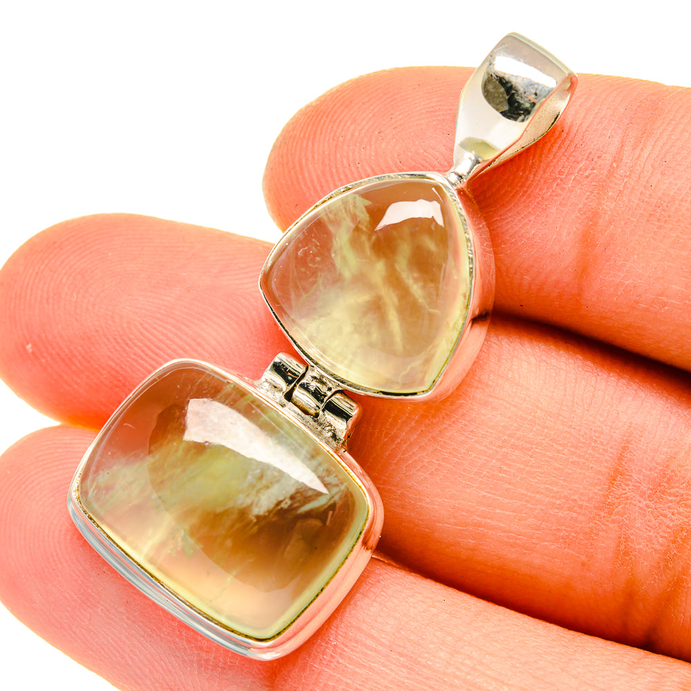 Prehnite Pendants handcrafted by Anasilvercos - PD5552