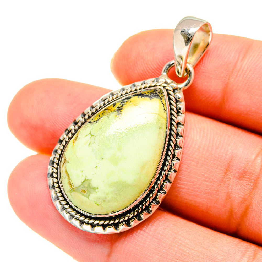 Lemon Chrysoprase Pendants handcrafted by Anasilvercos - PD5554